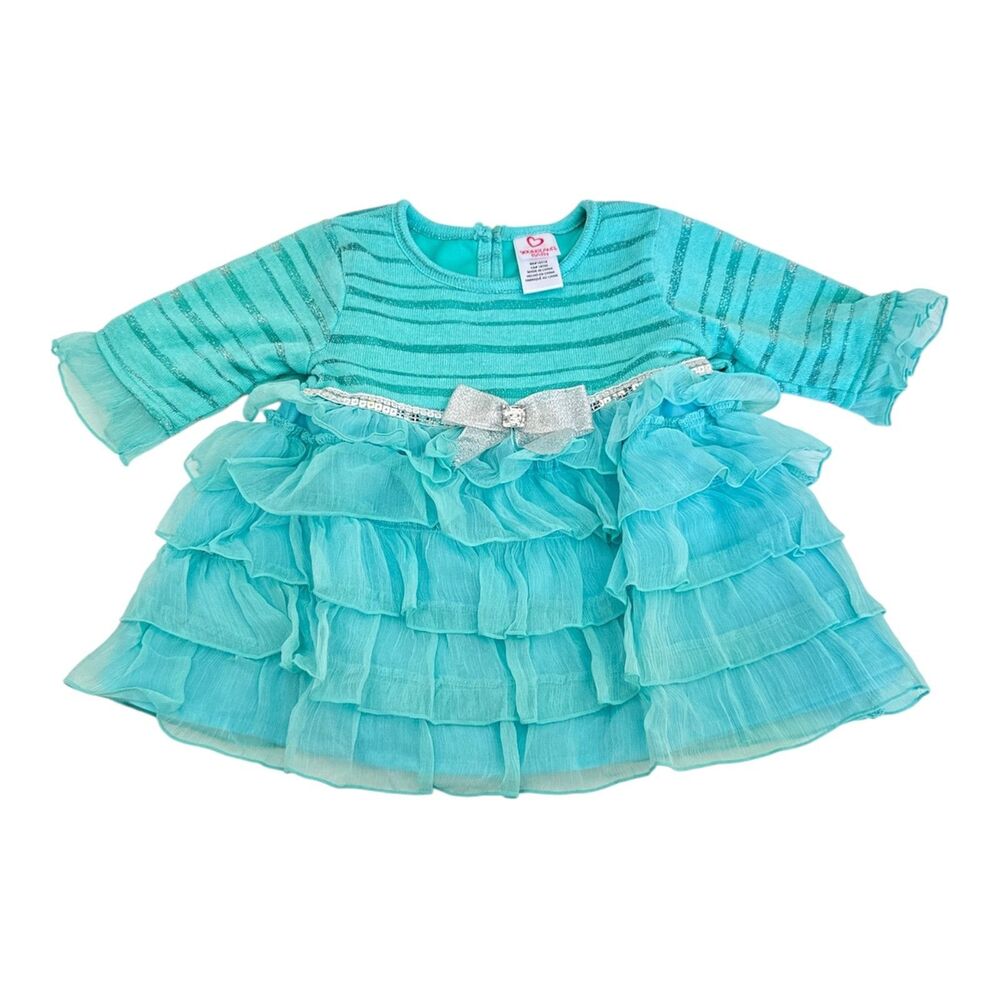 YOUNGLAND BABY Dress 18 Months Long Sleeves Tutu Skirt Holiday Special Occasion